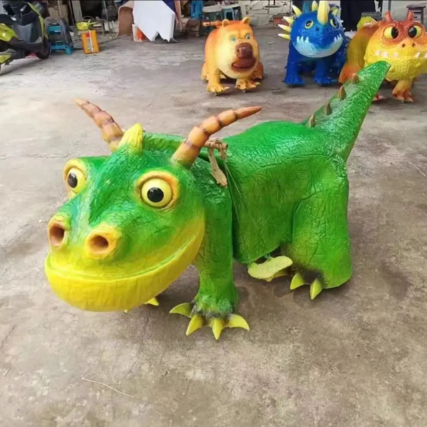 Grande simulação de parque de diversões de dinossauro carro de dinossauro carro elétrico infantil animal
