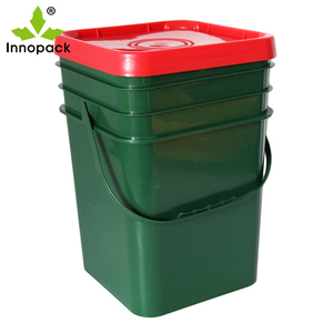 Seau d'emballage de qualité alimentaire Capacité de 20kg Seau de rangement carré en PP avec poignée en plastique Seau de 20L en plastique avec couvercle - Product Image 6
