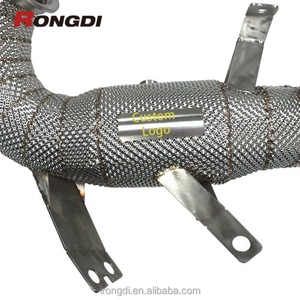 Colector de escape de acero inoxidable de 200 celdas de alto flujo para Mercedes-Benz AMG A45/A45S W177 con escudo térmico de 1.5 mm de espesor - Product Image 6