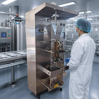 Volledig automatische zijdelingse verzegelingsmachine voor vloeistoffen, PLC-besturingssysteem voor yoghurt, melk, ketchup, sap, kokoswater, ijswater