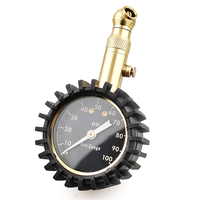 Factory Directly Sell 100 Psi Dual Tire Gauge Air Pressure Measuring Instrument Tire Pressure Gauge