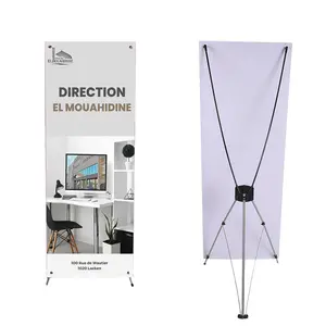 Korean X Banner Stand Adjustable Tripod X Frame Banner Stand For Tradeshow Event Displays Poster Store Advertising Sign Holder