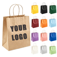 Sacs en papier kraft avec poignées, sacs en papier kraft en vrac, sacs bruns simples sans logo, fournisseur en gros