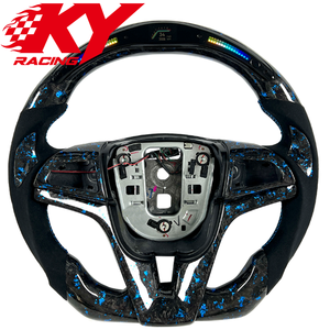 Volant de voiture sport en fibre de carbone forgée LED personnalisé pour Chevrolet Cruze 2013, Camaro, Malibu, Silverado, Corvette C8 - Product Image 1