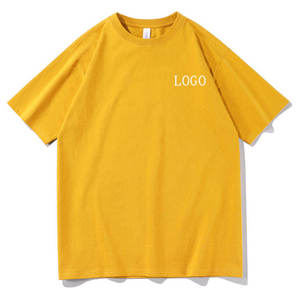 เสื้อยืดผู้ชายผ้าฝ้ายเรียบ แขนสั้น คอกลม ทรงปกติ สีพื้น ผ้าถักลำลอง ระบายอากาศได้ดี มีโลโก้ด้านหน้า - Product Image 5