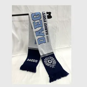 Football Fan Knitted woven acrylic national team club scarf custom football scarfs for all countries