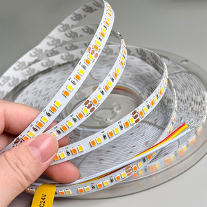 Strisce LED CCT 1400-5000k per Mobili, Super Calde DC24V, Luce Bianca Regolabile 192D CRI90, Tagliabili, Strisce LED 2835 per Cucine - Product Image 1