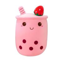Coussin en peluche court mignon en forme de thé au lait et crème glacée aux fruits, célèbre sur internet, en coton PP, jouet pour filles, 51cm-99cm, 14