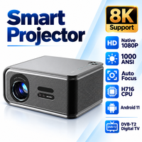Meilleur projecteur 4K Android intelligent Wifi, résolution native 1080P Full HD, haut-parleurs HiFi, projecteurs de cinéma maison, équipements de présentation