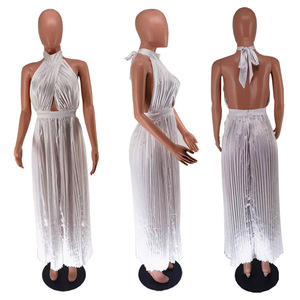 Abbigliamento da donna vendita calda nuovo plissettato fascia all'americana <span class=keywords><strong>vestito</strong></span> Rc3133 - Product Image 2