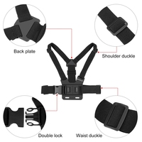 Sangle de caméra en nylon durable PULUZ 5-en-1 avec fixation corps, ceinture de poitrine et pince pour téléphone portable et caméra d'action