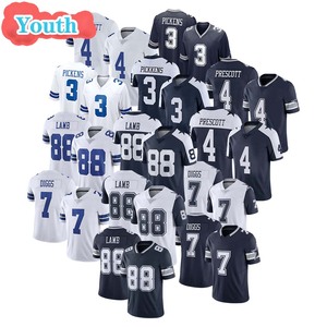 Maillot de football américain 2026 Dallas 4 Dak Prescott 3 George Pickens 88 CeeDee Lamb, maillot de rugby brodé pour jeunes - Product Image 2
