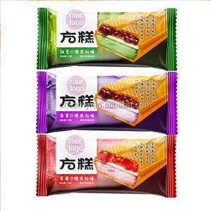Gâteau carré crème glacée 70g gaufrette sandwich haricot rouge riz gluant crème glacée fraise gâteau de glace - Product Image 1