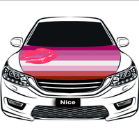 Capot de voiture personnalisé Genderflux Gay Rainbow, en polyester résistant à l'usure et multi-usages pour la décoration de fête et comme protection anti-poussière pour automobile