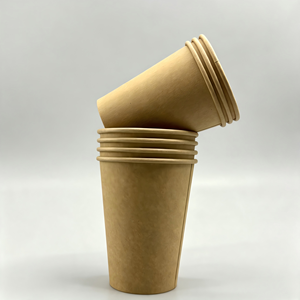 Gobelets en papier kraft enduits de PE en gros, logo et taille personnalisés, 240GSM 260GSM pour boissons chaudes et froides à emporter - Product Image 4