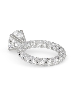 แหวนอินฟินิตี้ ทองคำขาว 18K แหวนเพชรคลาสสิก รับรองโดย IGI สำหรับงานแต่งงานและหมั้น - Product Image 2