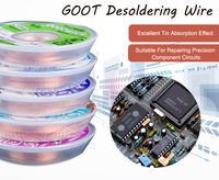 Mèche à dessouder Goot 3515 3015 2515 2015 1515 pour le dessoudage de l'étain, fil de dessoudage pour réparation de téléphones, BGA, PCB, outil de soudage