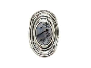 Bague en Agate Dendritique de Haute Qualité, Réglable, Faite à la Main, Bijou Fin pour Femme avec Pierre Précieuse en Cristal Poli, Idéale pour un Style Décontracté - Product Image 5