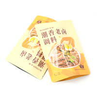 Sachet d'emballage Doypack personnalisé de qualité alimentaire pour assaisonnements, épices, sauces, finition UV mate, thermoscellable, avec fermeture éclair, pochette autoportante