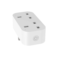UK Dual Smart Plug mit 2 unabhängigen Steckdosen, unterstützt WLAN, Bluetooth, Alexa, Google Sprachsteuerung, Timer und Stromverbrauchsmessung.