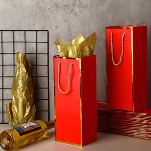 Sacs cadeaux de haute couture, lamination mate, matériaux recyclés, emballage personnalisable pour vin rouge, cigarettes, spiritueux blancs, tasses - Product Image 2