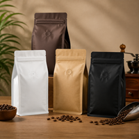 Sachet Doypack Personnalisé pour Café et Aliments pour Animaux avec Valve et Fermeture Zip Refermable de Qualité Alimentaire pour une Conservation Optimale