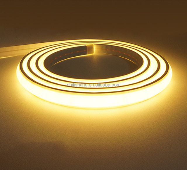 Custom Indoor Single Color Smart Strip Lights App Control Cuttable Self-Adhesive 8mm 12W Flexible Cob Led Strip Light