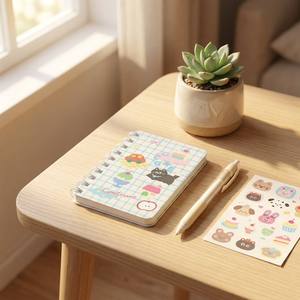 Paquete de 4 Libretas de Bolsillo Miniatura Kawaii con Estampados de Animales y Postres, Bloc de Notas Espiral de 10*8cm para Venta al Por Mayor - Product Image 3