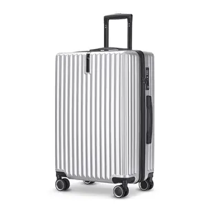 Valise chariot de voyage 28 pouces, nouvelle valise droite en aluminium, sac de bagage anti-rayures avec roues à roulettes, vente en gros
