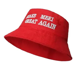 Màu Đỏ Tùy Chỉnh Thêu Logo Ngư Dân Xô Hat