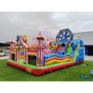 Tobogán Inflable con Temática de Rueda de la Fortuna de Circo, Multicolor, Grande, para Niños, Alquiler Comercial para Exteriores - Product Image 3
