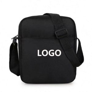 Bolso Bandolera Negro para Hombre, Estilo Casual Deportivo, de Nailon, con Logotipo Personalizado - Product Image 6