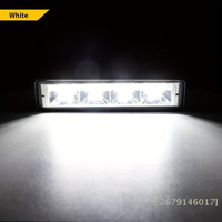 Barre lumineuse LED de travail pour voiture 6 pouces 72W, pour Auto Moto 4x4 Tout-terrain SUV ATV UTV Tracteur Bateau Camion 12V 6000K IP67, Lampe antibrouillard et de conduite à faisceau combiné