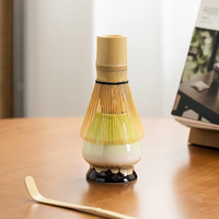 Ensemble de thé matcha japonais personnalisé en gros avec fouet en bambou, bol et boîte cadeau pour la préparation cérémonielle du matcha