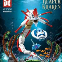 Set de Bloques de Construcción, 1355 Piezas, Modelo de Monstruo Marino Kraken, Kit Educativo STEM para Niños y Adultos, Regalo al por Mayor