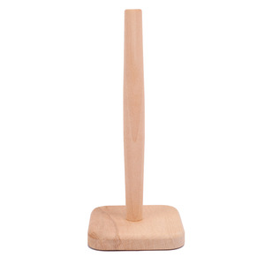 Beech Wood Paper Towel Holder Natural Color Minimalist Design <b>Kitchen</b> <b>Storage</b> Rack - Product Image 5