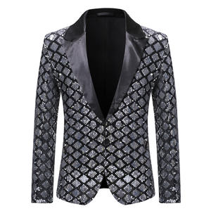 <strong>Mens</strong> Metallic <strong>70s</strong> Disco Vintage Shiny Fashion Sequins Slim Fit blazer Tuxedo <strong>Men</strong> Luxury Suit - Product Image 6