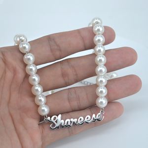 Colar de Pérola Personalizado com Nome Estilo Novo 2021 - Product Image 1
