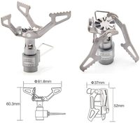 Réchaud à gaz d'extérieur BRS-3000T, brûleur à gaz de camping, mini réchaud pliable en titane portable, four de survie, réchaud à gaz de poche pour pique-nique