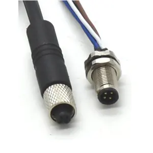 4 Pin IP67 Molded Cable Male and Female Industrial Plug and Socket M5 M8 M12 Connectors M16 8 Pin Female 3 Pin Chogori DIN 30 V