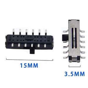 Interrupteur à bascule SK-15D, 2 positions, 12 broches, interrupteur d'alimentation à montage traversant avec poignée courte de 2 mm - Product Image 4