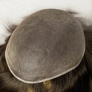 Super Fine Welded Mono <b>Toupee</b> For Men Hair Replacement System Durable base Material - Product Image 1