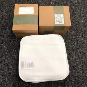 Haute qualité réutilisable doux <span class=keywords><strong>bio</strong></span> naturel coton tampon démaquillant tampon <span class=keywords><strong>lavable</strong></span> nettoyant pour le visage chiffon blanc 34x34CM Logo personnalisé - Product Image 5