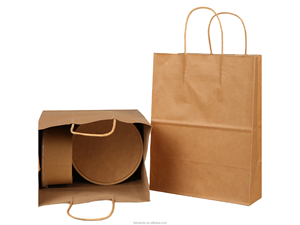 Sacs en papier kraft pour la restauration rapide, produits jetables biodégradables, vente en gros, logo personnalisé, respectueux de l'environnement - Product Image 5
