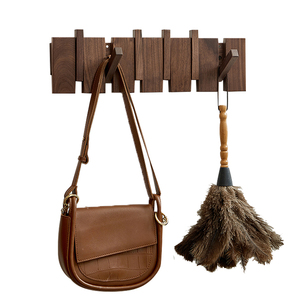 Porte-<span class=keywords><strong>manteau</strong></span> mural en <span class=keywords><strong>bois</strong></span> massif de style moderne, sans perçage, pour l'entrée de la maison, pour une utilisation dans le couloir, crochet derrière la porte - Product Image 1