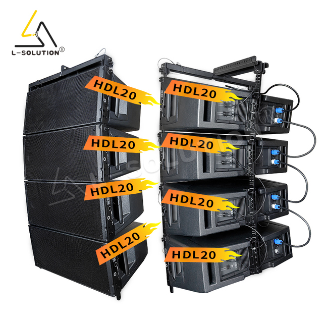 Professional 4-Piece Line Array HDL20 HDL30 9006 Active Dual 10-Inch Neodymium Hi-Res Audio Powered Outdoor Wood Speakers