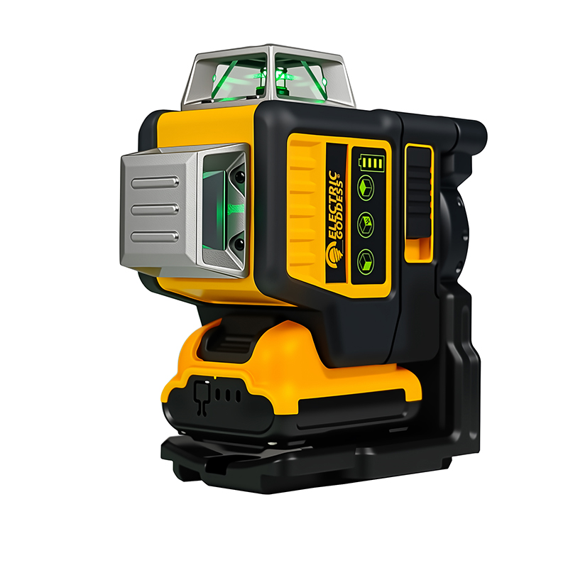 Электрическая богиня DW089 для Dewalt 12 В, литий-ионная батарея, контактный лазерный уровень, самовыравнивающийся, 12 линий, 3X360, лазер с зеленым лучом 1:1