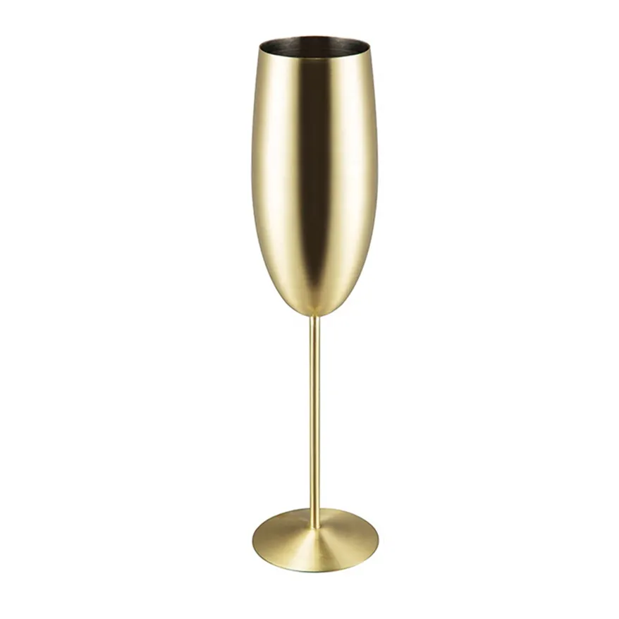 Custom 17oz Rose Gold Copper Gold Plated Cocktail Wine Glasses Metal Goblet Champagne Flute Stainless Steel Red Wine Cup Glass