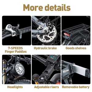 Gấp điện xe đạp đường burchda R5 Pro 48v20ah 26 inch 4.0 chất béo lốp MTB Hợp kim nhôm <span class=keywords><strong>Shimano</strong></span> <span class=keywords><strong>7</strong></span> tốc độ - Product Image 2