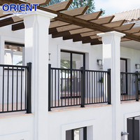 Balustrade de terrasse en aluminium pour escaliers de jardin